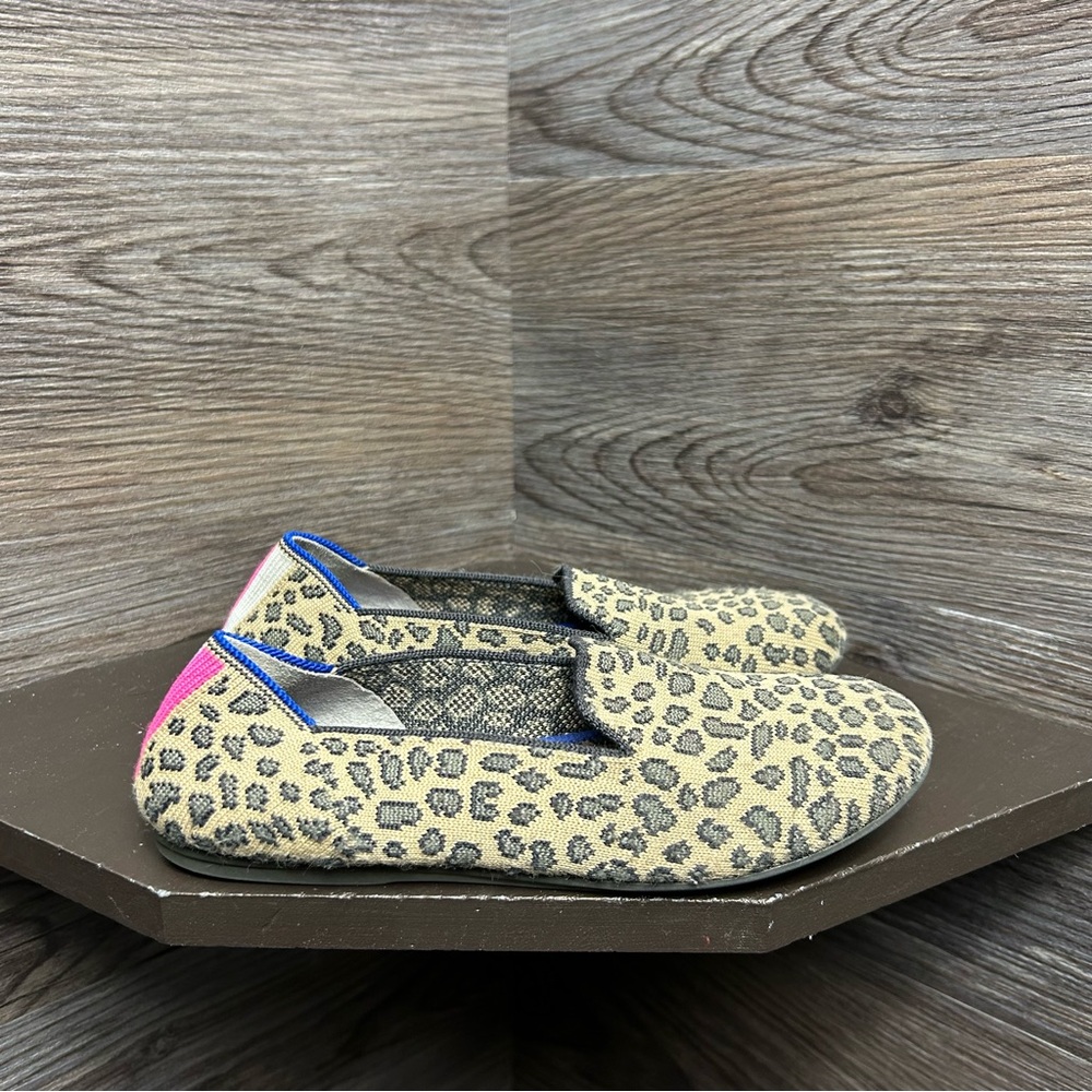 Rothy’s leopard round toe flats